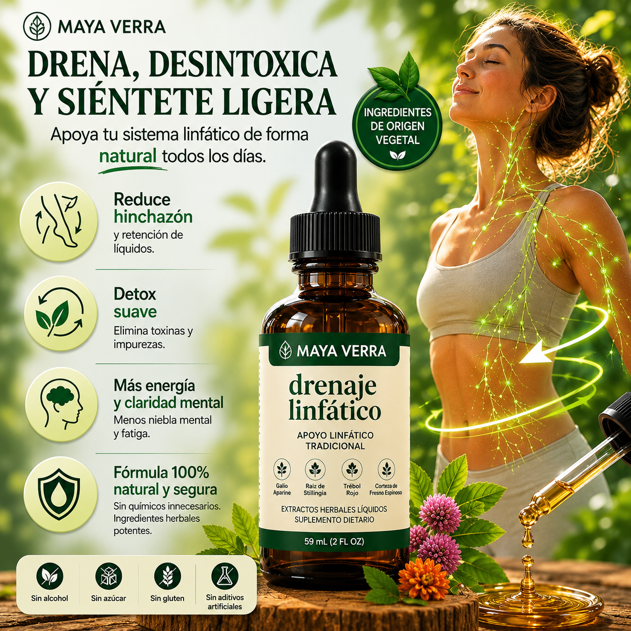 Gotas de apoyo para sentirte más liviana, activa y desinflamada